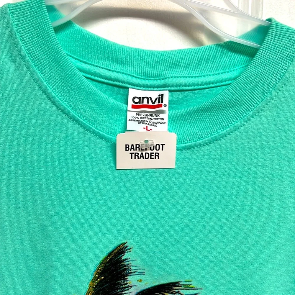 Anvil Eagle Beach Florida Graphic Design Tee Shirt Size L NWT